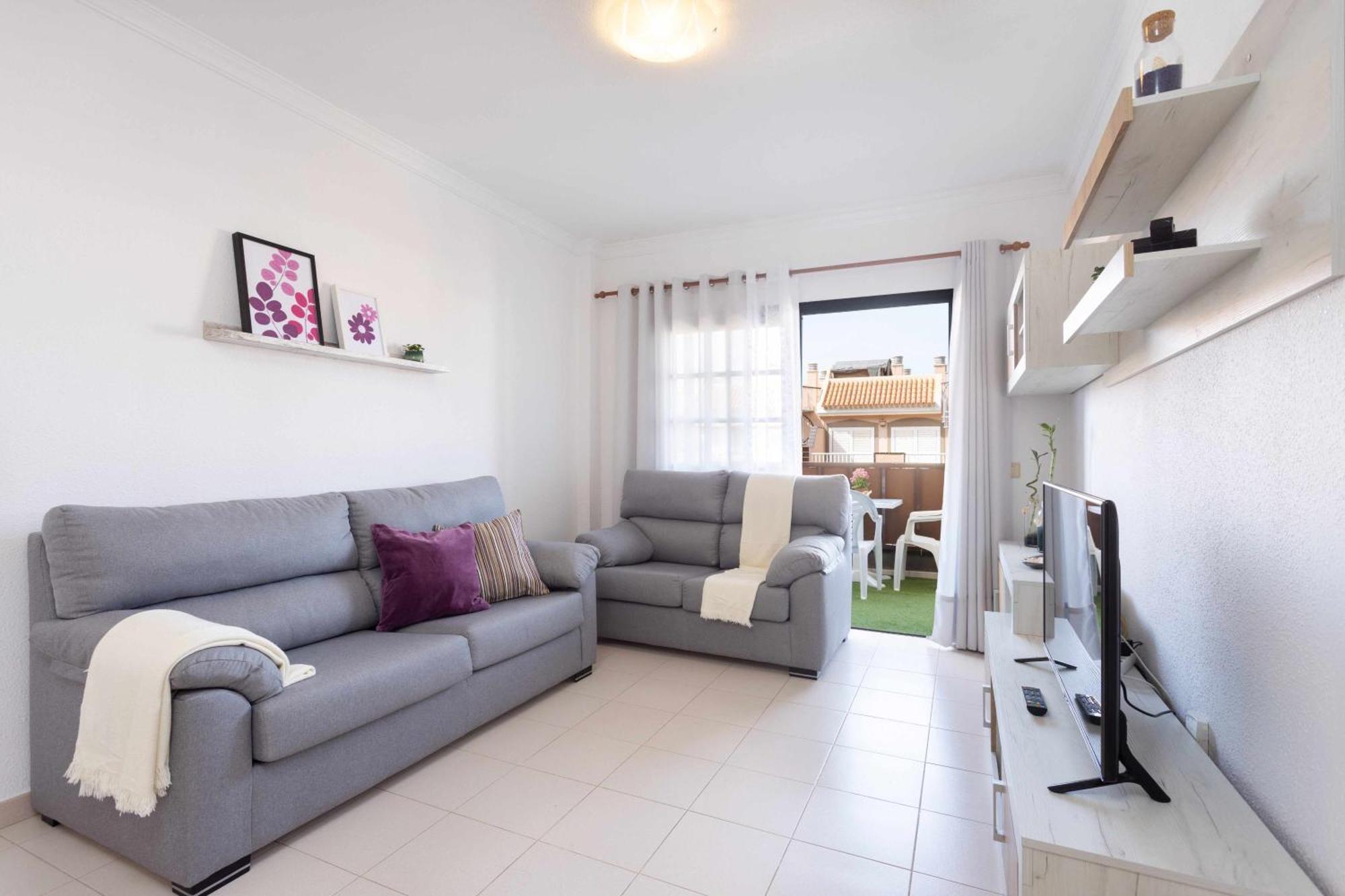Апартаменты Agradable Piso Con Piscina & Playa Terraza Y Wifi Коста-дель-Силенцио Экстерьер фото